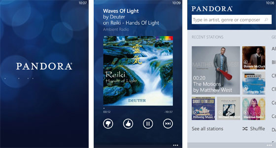 pandora app for movie watching on android