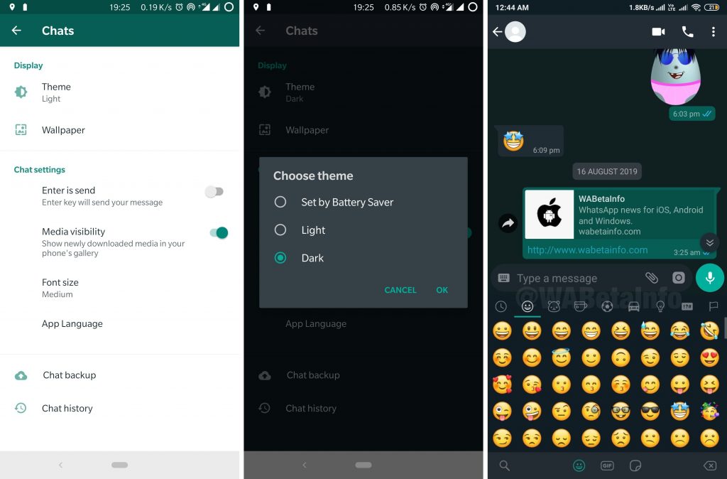 Dark Mode for WhatsApp